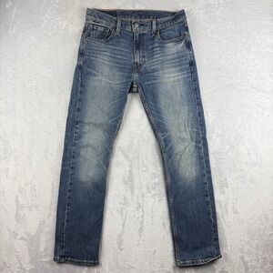 Levis 513 Jeans Mens 30x30 Blue Slim Straight American Dark Wash Stretch Denim